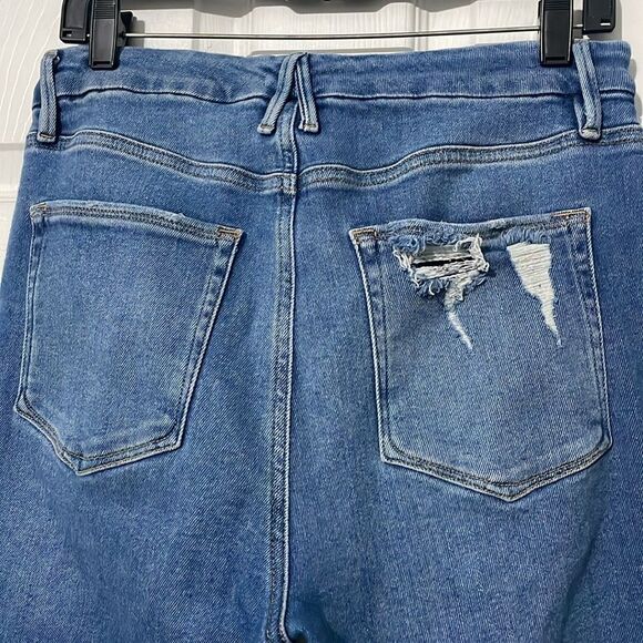 Good American Good Waist Skinny High Rise Jeans Indigo016 GW731T Size 12/31 - Picture 6 of 10